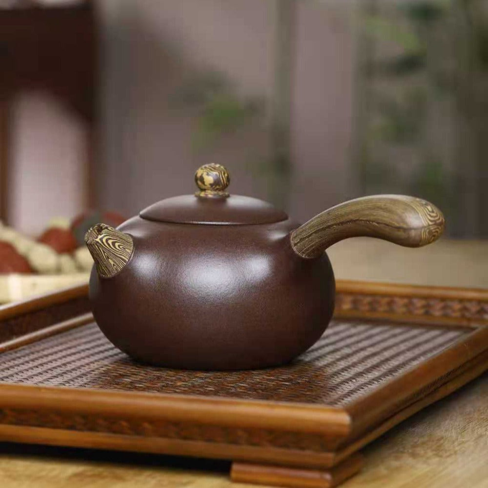 Full Handmade Yixing Zisha Teapot [Tang Yu Pot] (Zi Ni/Jiao Ni- 300ml)