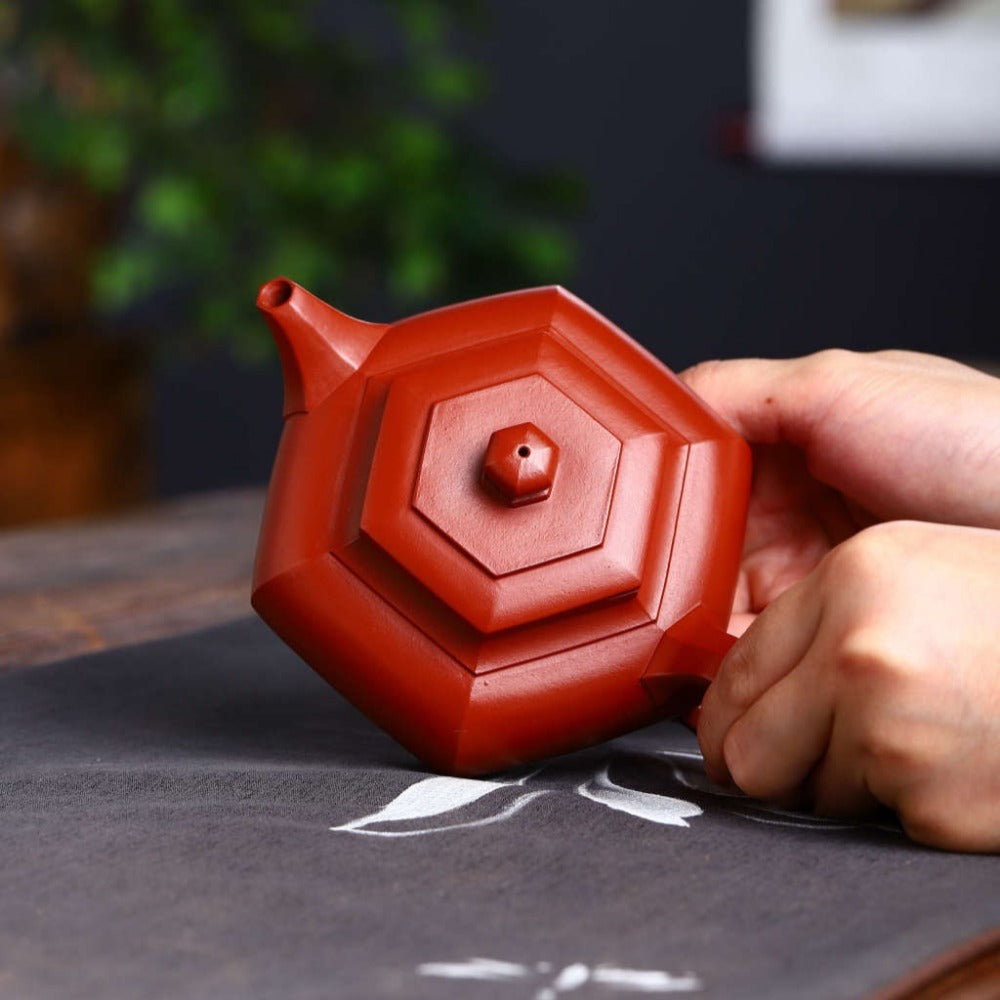 Tetera Yixing Zisha completamente hecha a mano [Olla Dabin Liufang] (Zhu Ni - 260 ml)