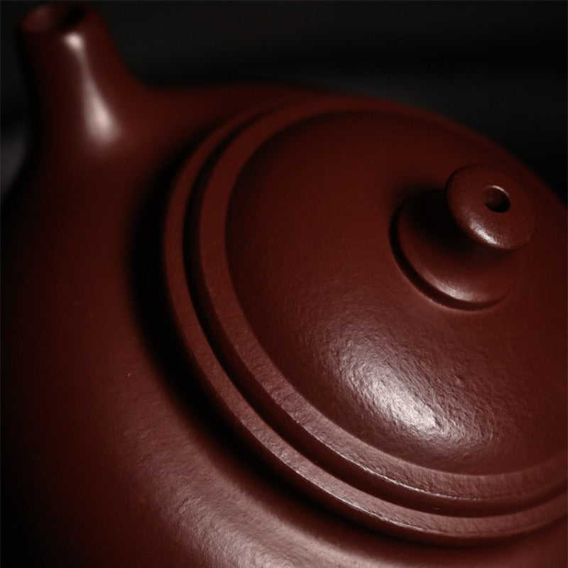Full Handmade Yixing Zisha Teapot [Mini Rong Tian Pot] (Zi Zhu Ni - 120ml)