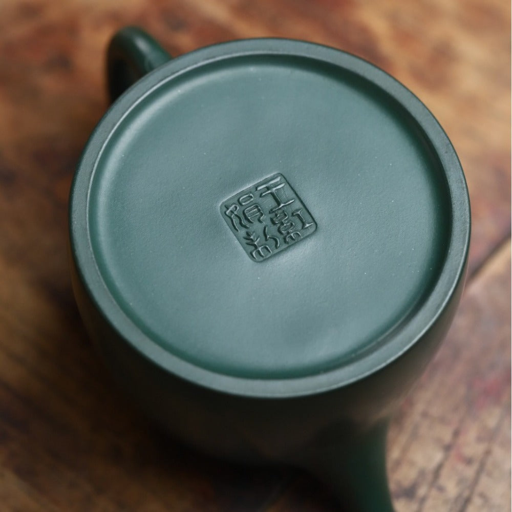 全手工宜兴紫砂茶壶 [汉铎壶] (民国绿泥 - 180ml)