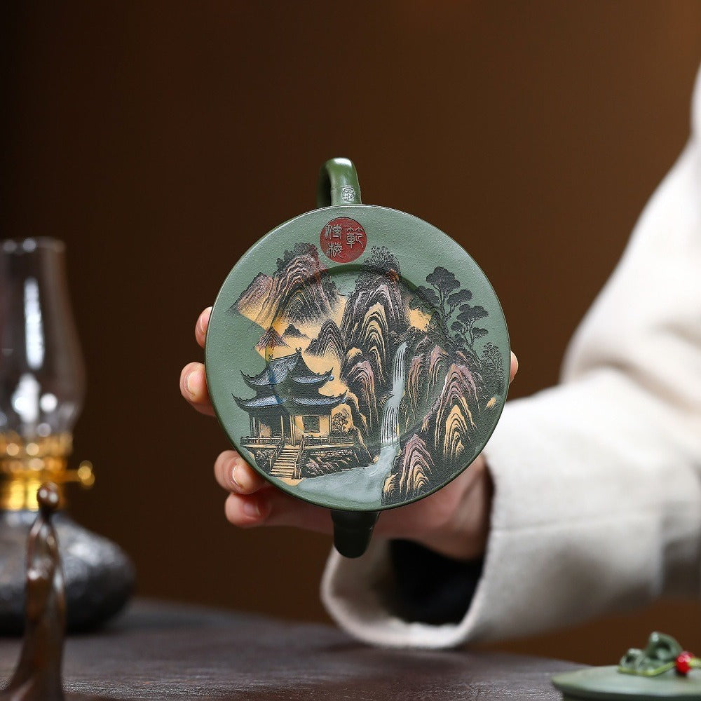 Yixing Zisha Teapot [Mountains & Rivers] (Lu Ni - 230ml)