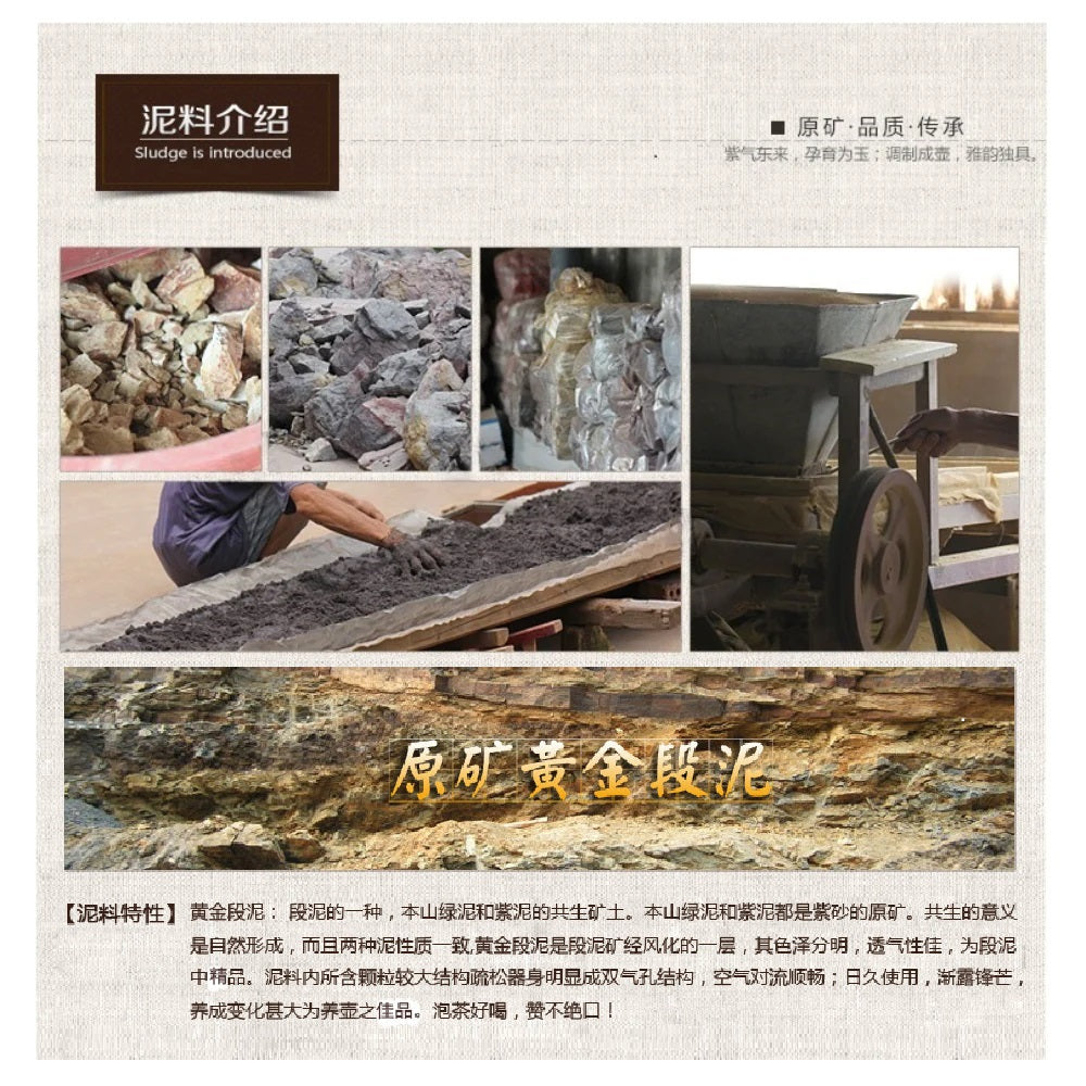 Théière Yixing Zisha entièrement faite à la main [Pot Jingzhou Shi Piao] (Duan Ni - 240 ml)