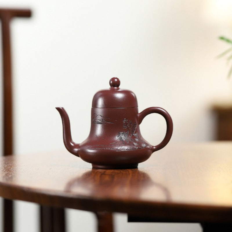 Yixing Zisha Teapot [Si Ting Pot] (Zi Zhu Ni - 170ml)