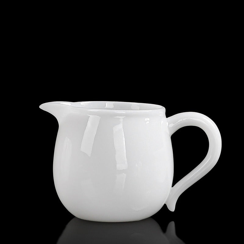 Eisjade-Weißporzellan glasierter Fair Cup mit Griff 200-250ml