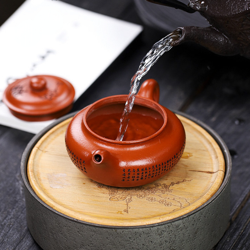 Full Handmade Yixing Zisha Teapot [Fanggu Xinjing] (Zhao Zhuang Zhu Ni - 280ml)