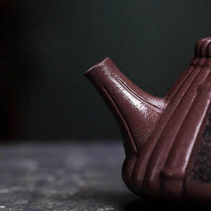 Théière Yixing Zisha entièrement faite à la main [Gao Feng Liang Jie] (30 Mu Zi Ni - 530 ml)