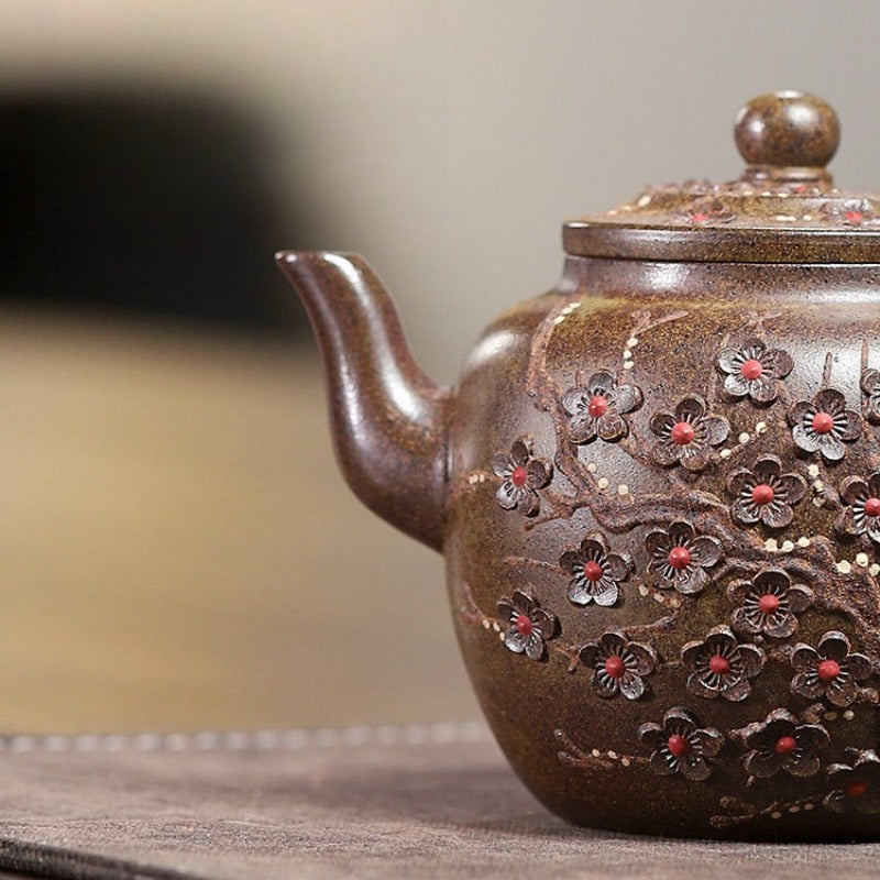Exquisite Yixing Zisha Teapot [Fragrance Gongdeng] (Duan Ni Firewood Fired - 255ml)