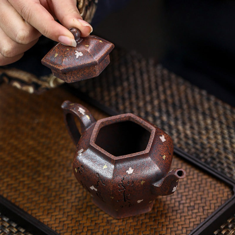 Full Handmade Yixing Zisha Teapot [Liufang Gong Deng] (Firewood Fired Duan Ni - 150ml) - YIQIN TEA HOUSE | yiqinteahouse.com | <200ml, full handmade zisha teapot, teapot, teaware