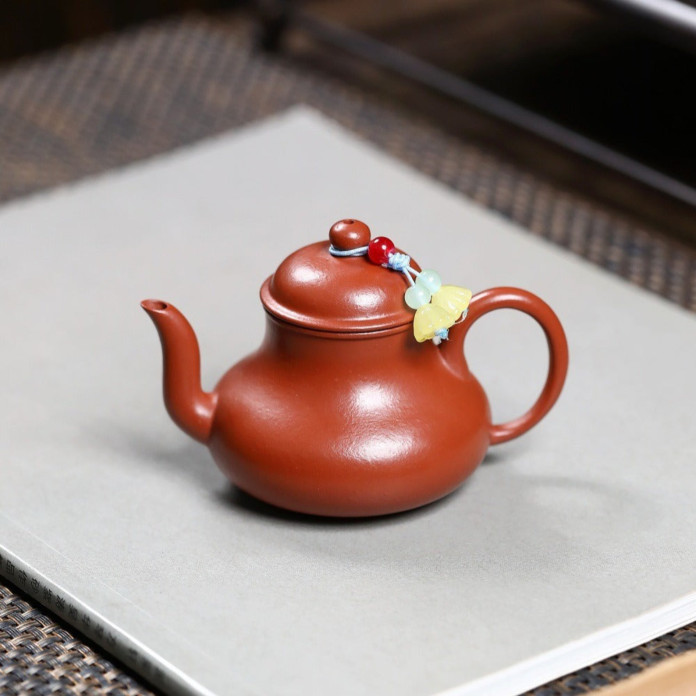 Yixing Zisha Teapot [Mini Si Ting] (Wrinkled Skin Zhu Ni - 100ml)