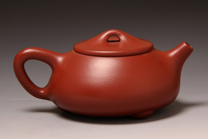 Full Handmade Yixing Zisha Teapot [Jingzhou Shi Piao Pot] (Dahongpao - 200ml) - YIQIN TEA HOUSE | yiqinteahouse.com | 200-300ml, full handmade zisha teapot, plain smooth, teapot, teaware