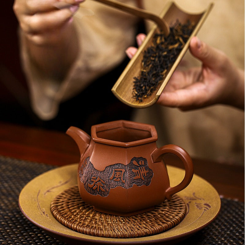 Full Handmade Yixing Zisha Teapot [Qing Feng Xu Lai] (Ge Zi Ni - 300ml) - YIQIN TEA HOUSE | yiqinteahouse.com | 200-300ml, full handmade zisha teapot, teapot, teaware