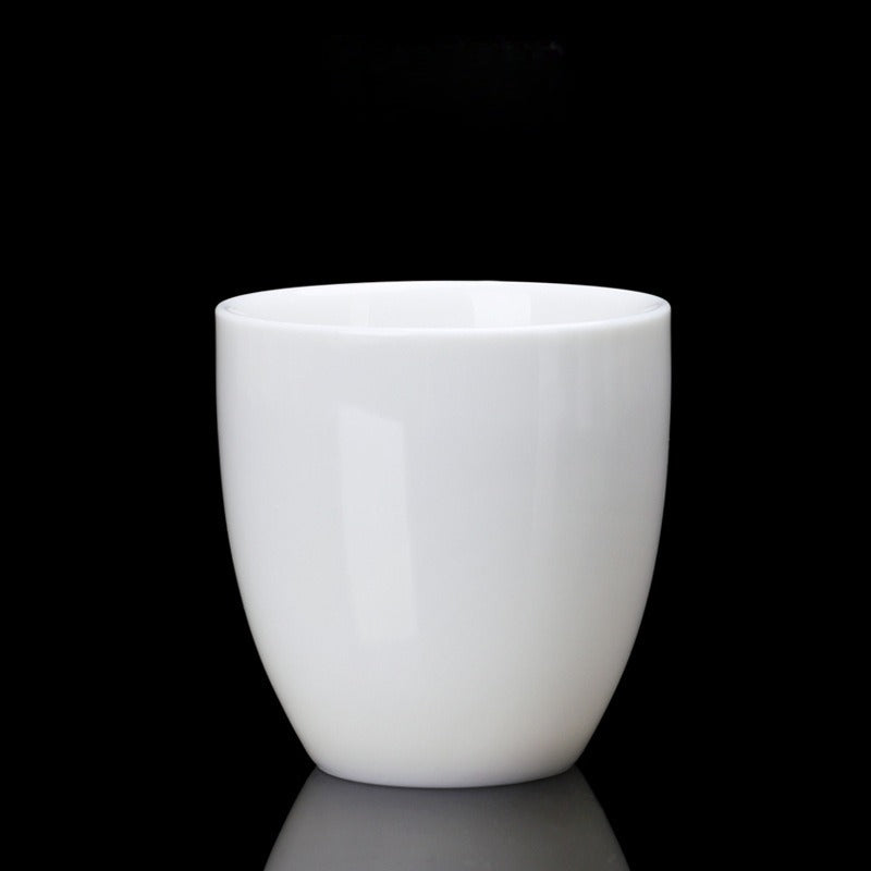 Mutton Fat Jade White Porcelain Glazed Master Tea Cup 75-120ml