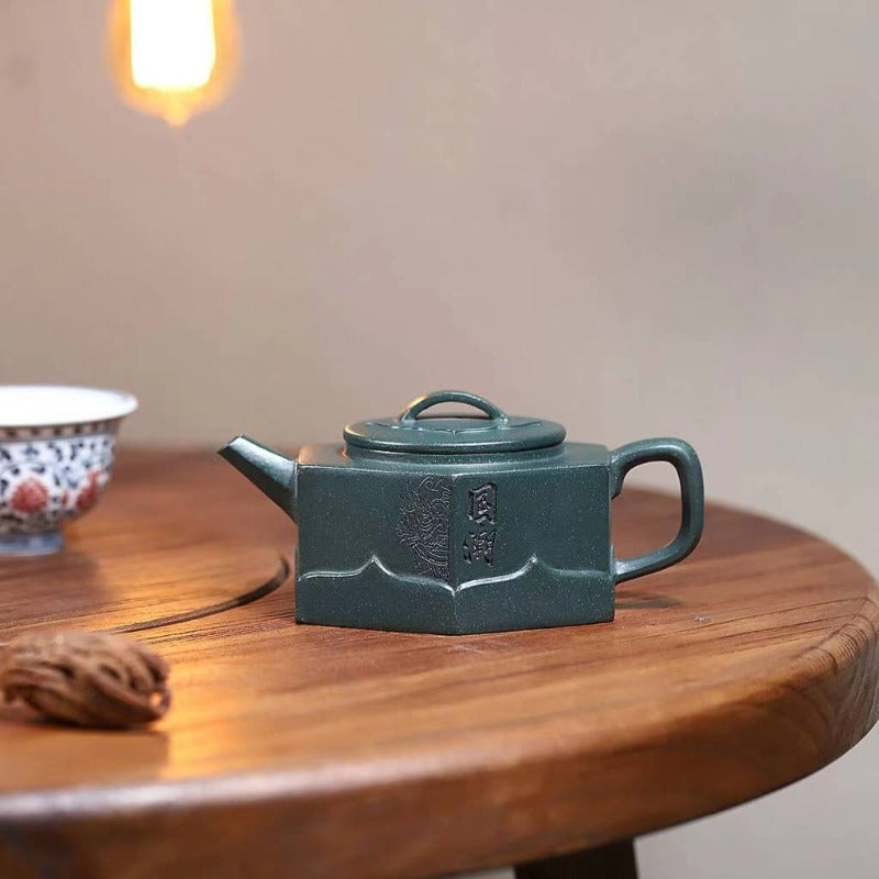 Yixing Zisha Teapot [Liufang Lianhua] (Lu Ni - 340ml)