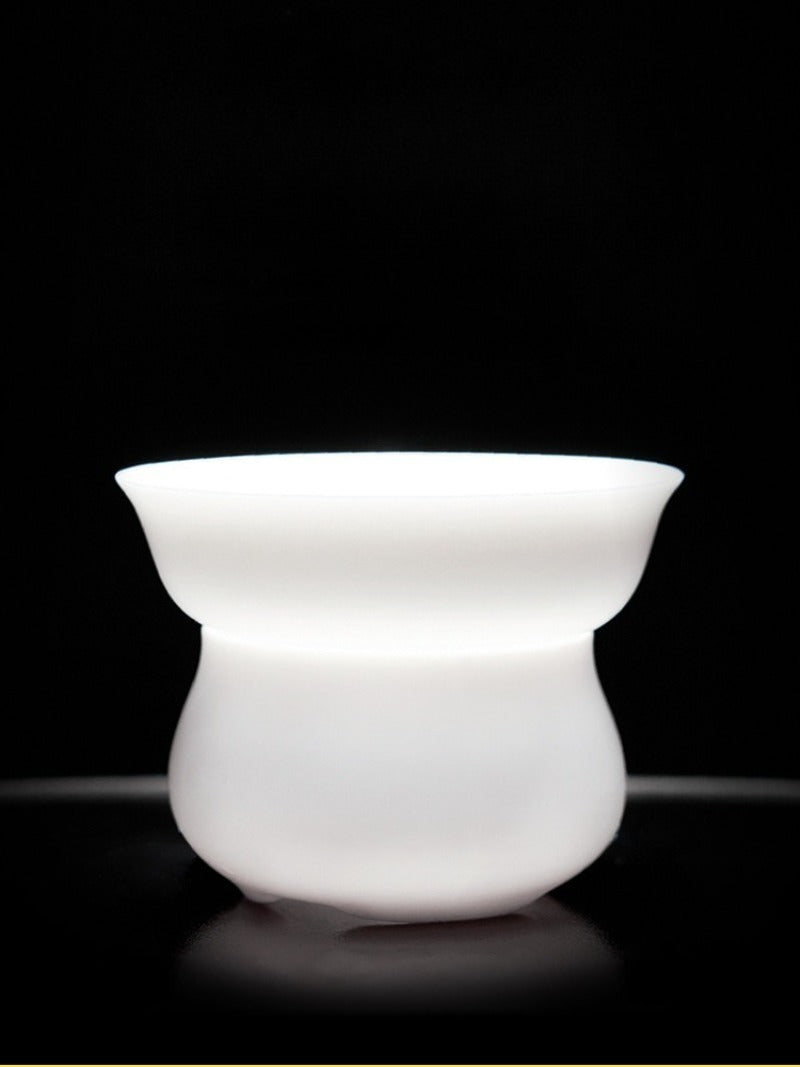 Ice Jade White Porcelain Glazed Tea Strainer [Yuan Zu]