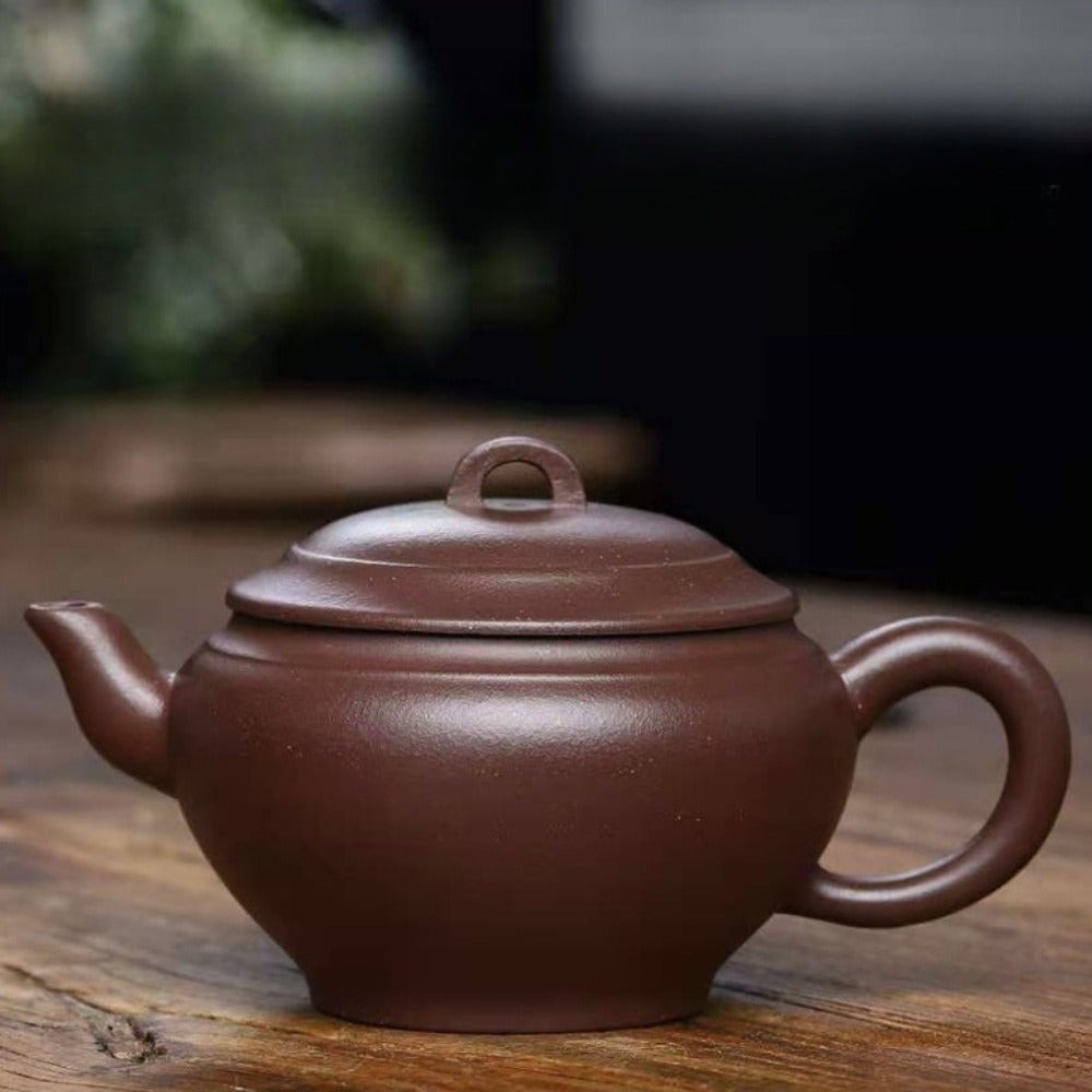 全手工宜兴紫砂茶壶 [碗泉壶] (紫泥 - 300ml)