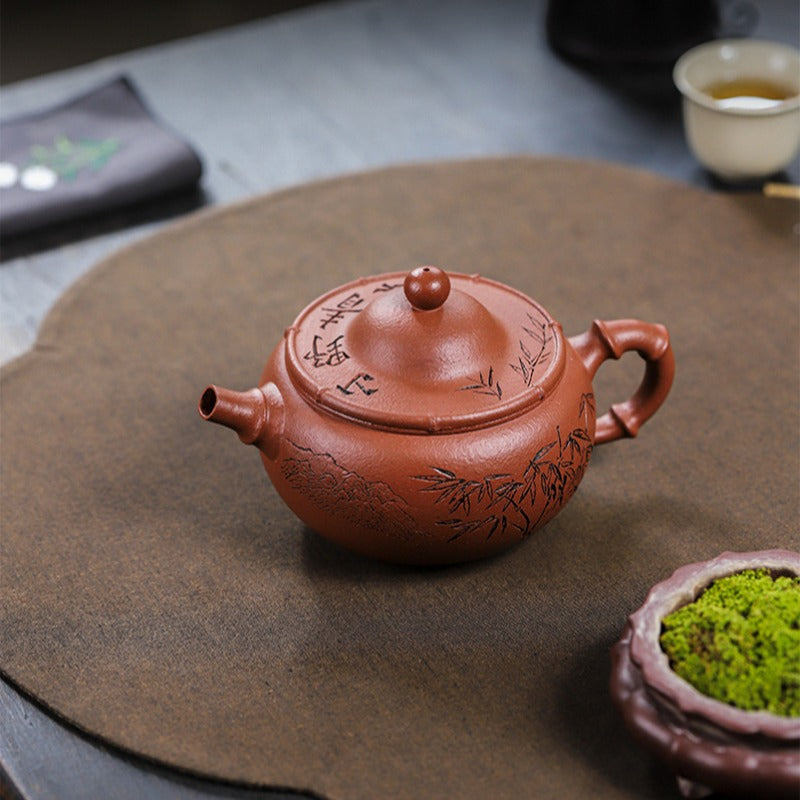 Full Handmade Yixing Zisha Teapot [Shanye Qingzhu] (Jiang Po Ni - 390ml)