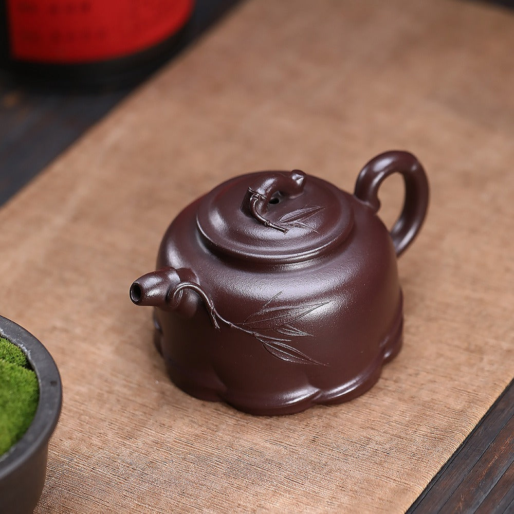 宜兴紫砂茶壶 [一品竹段] (紫泥 - 270ml)