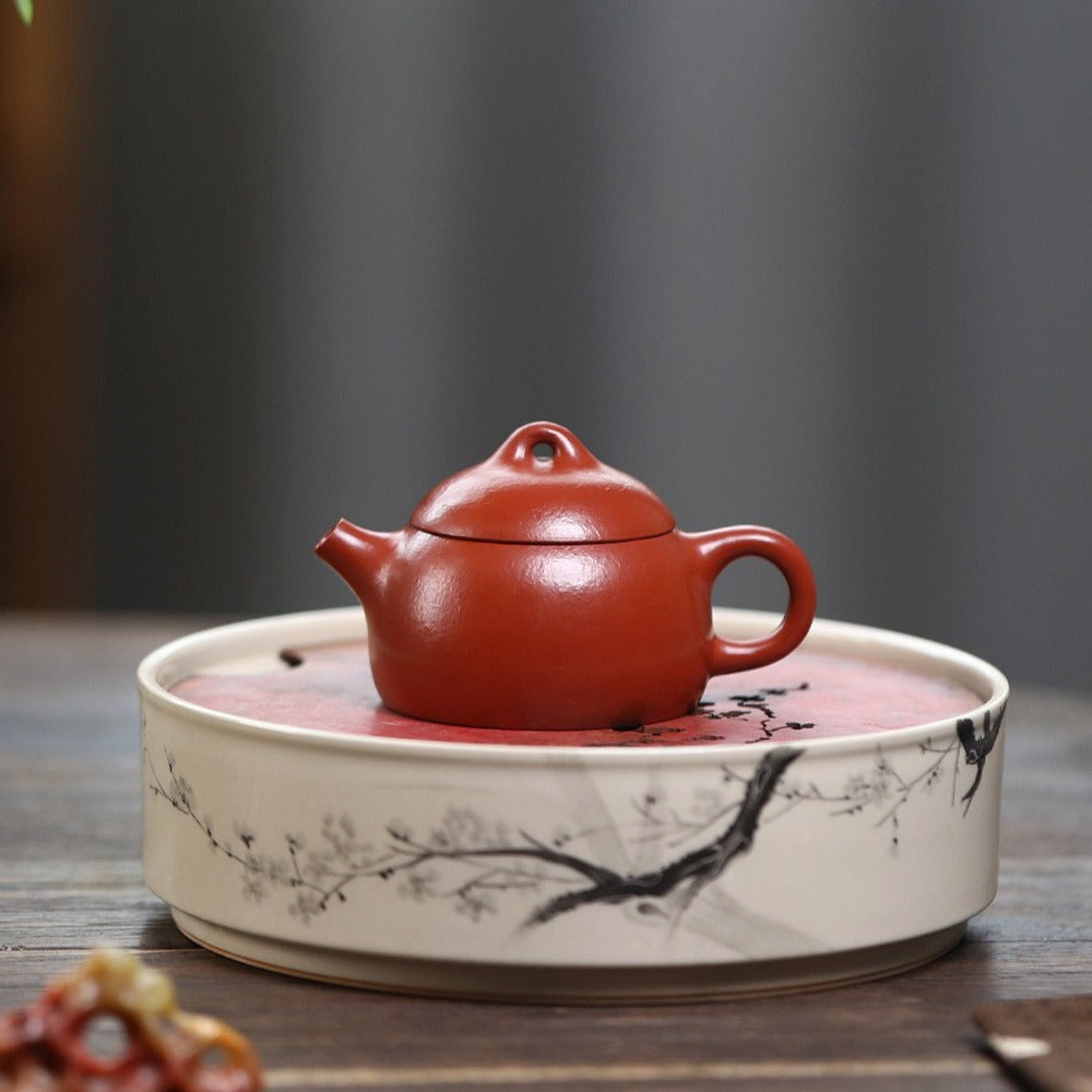 Yixing Zisha Teapot [Mini Qin Quan] (Wrinkled Skin Zhu Ni - 50ml)
