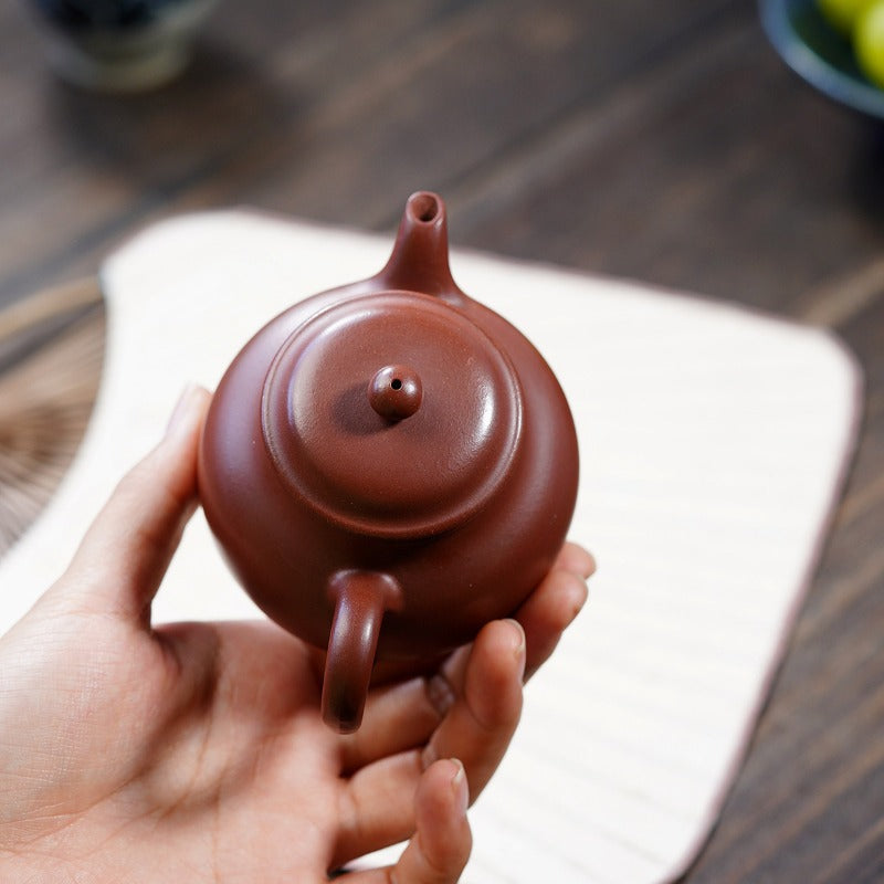 Yixing Zisha Teapot [Pan Hu] (Long Xue Sha - 140ml)