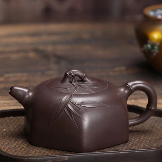 Full Handmade Yixing Zisha Teapot [Yue Xia Xiao Xiang Pot] (Lao Zi Ni - 260ml)