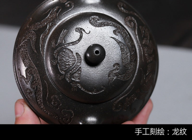 Full Handmade Yixing Zisha Teapot [Yu Yuan] (Tian Qing Ni - 180ml)