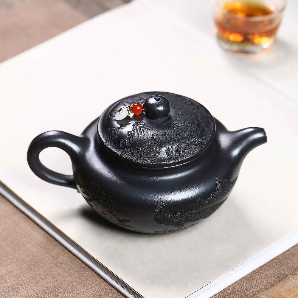 Yixing Zisha Teapot [Shanshui Fanggu] (Shi Huang - 400ml)