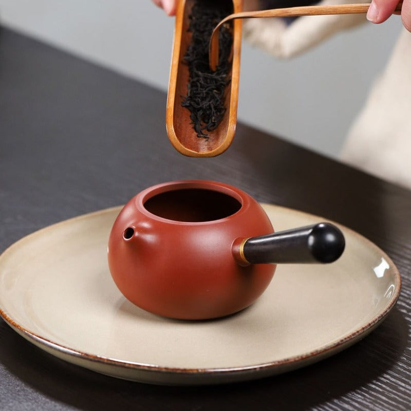 宜兴紫砂茶壶【唐羽西施】（紫朱泥/大红袍 - 200ml）