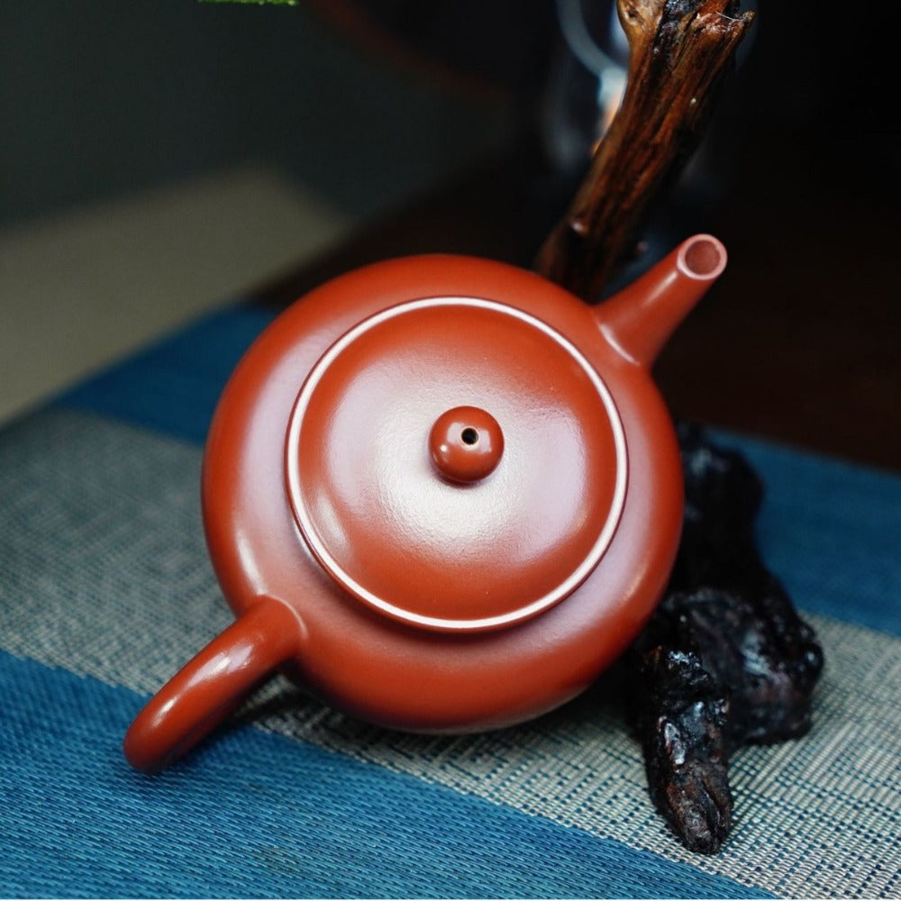 Full Handmade Yixing Zisha Teapot [Shui Ping Pot] (Dahongpao - 320ml)