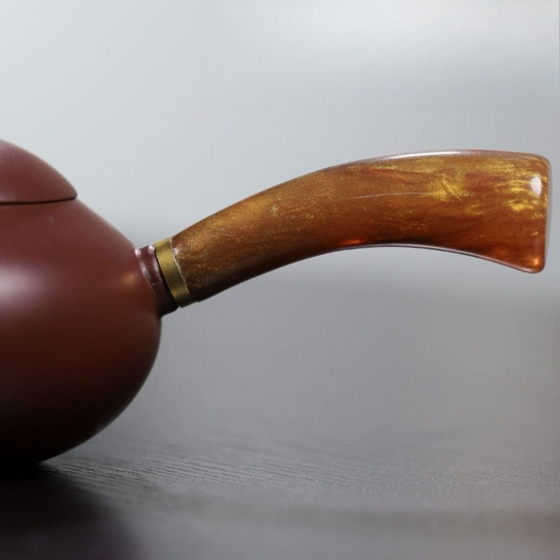 Yixing-Zisha-Teekanne [Tang Yu Wendan] (Zi Zhu Ni/Dahongpao - 200 ml)