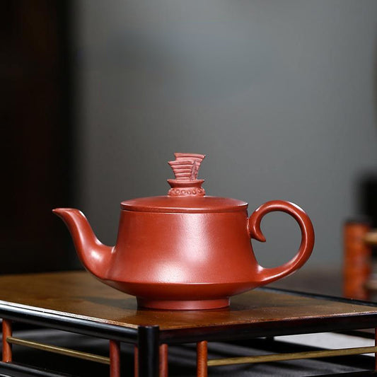 宜兴紫砂茶壶  [一帆风顺] (大红袍 - 210ml)