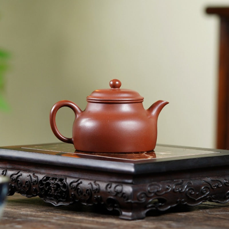 Yixing Zisha Teapot [Pan Hu] (Long Xue Sha - 140ml)