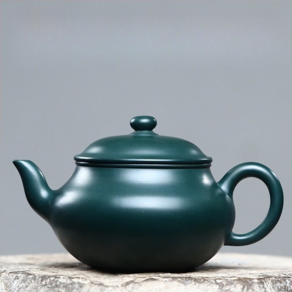 Full Handmade Yixing Zisha Teapot [Gao Pan Pot] (Minguo Lu Ni- 330ml)