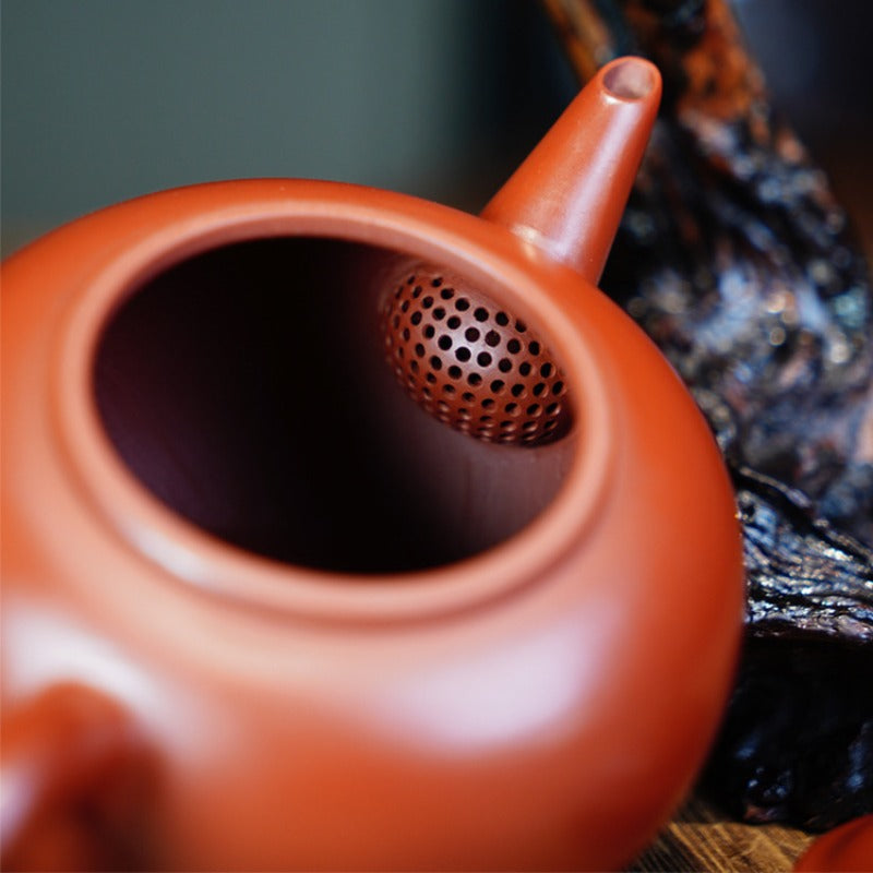 Full Handmade Yixing Zisha Teapot [Shui Ping Pot] (Dahongpao - 200ml)