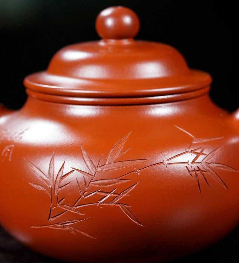 Full Handmade Yixing Zisha Teapot [Lotus Seed Pot] (Dahongpao - 300ml)