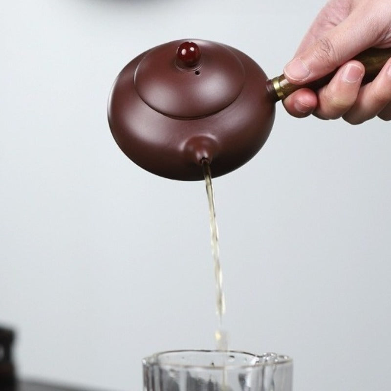 Yixing-Zisha-Teekanne [Tang Yu Wendan] (Zi Zhu Ni/Dahongpao - 200 ml)