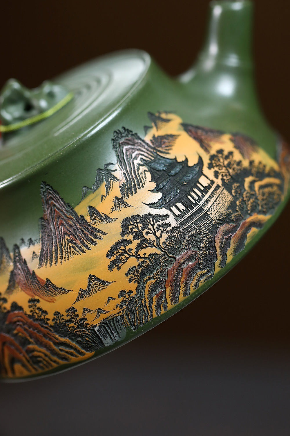 Yixing Zisha Teapot [Mountains & Rivers] (Lu Ni - 230ml)