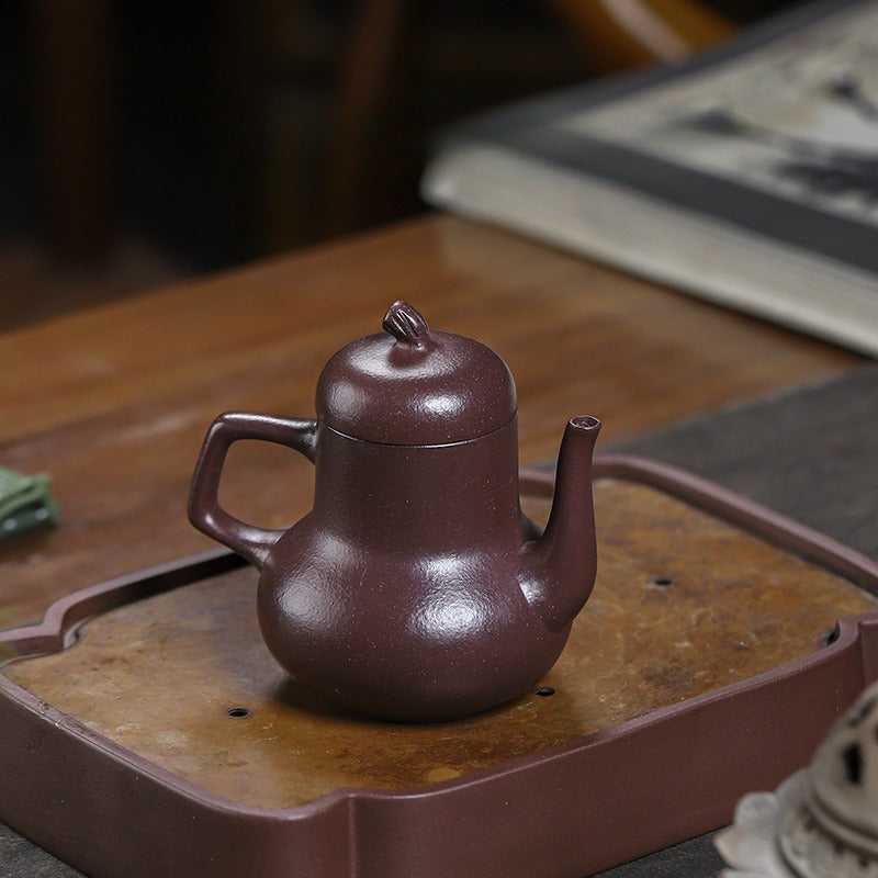 Full Handmade Yixing Zisha Teapot [Qing Feng Ming Yue] (Zi Ni - 170ml) - YIQIN TEA HOUSE | yiqinteahouse.com | <200ml, full handmade zisha teapot, teapot, teaware