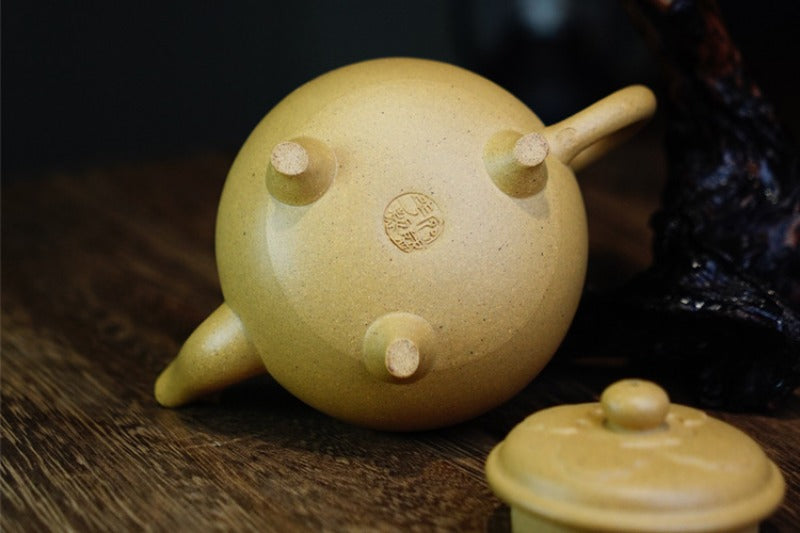 Théière Yixing Zisha entièrement faite à la main [Dabin Ruyi] (Bensan Lu Ni - 200 ml)