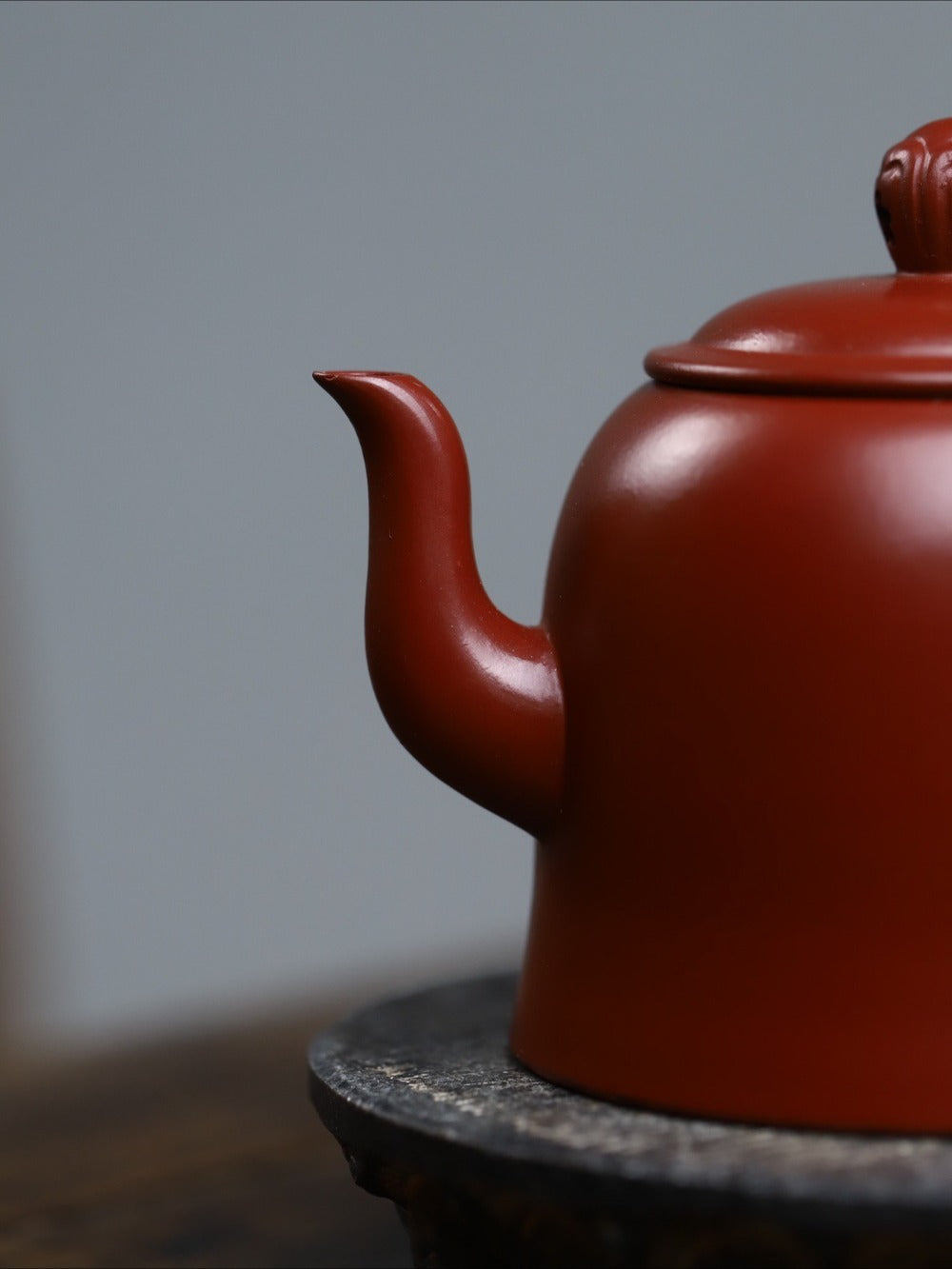 全手工宜兴紫砂茶壶 [金钟壶] (大红袍 - 170ml)