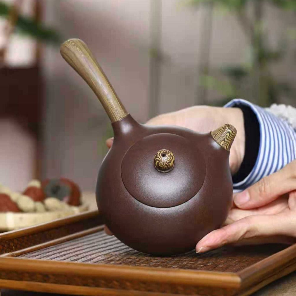 Full Handmade Yixing Zisha Teapot [Tang Yu Pot] (Zi Ni/Jiao Ni- 300ml)