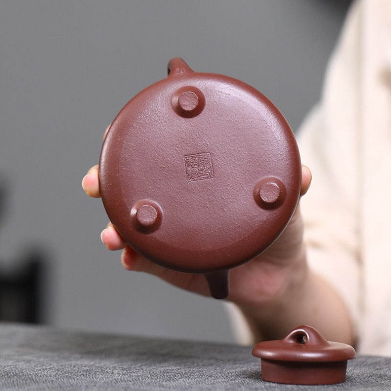 Yixing Zisha Teapot [Qingfeng Ziye Shi Piao] (Zi Ni - 180ml)