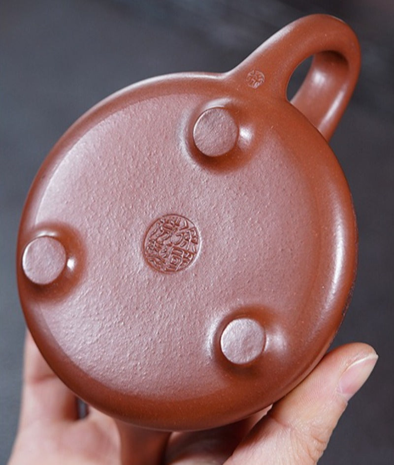 全手工宜兴紫砂茶壶【霸王石瓢】（清水泥 - 240ml）