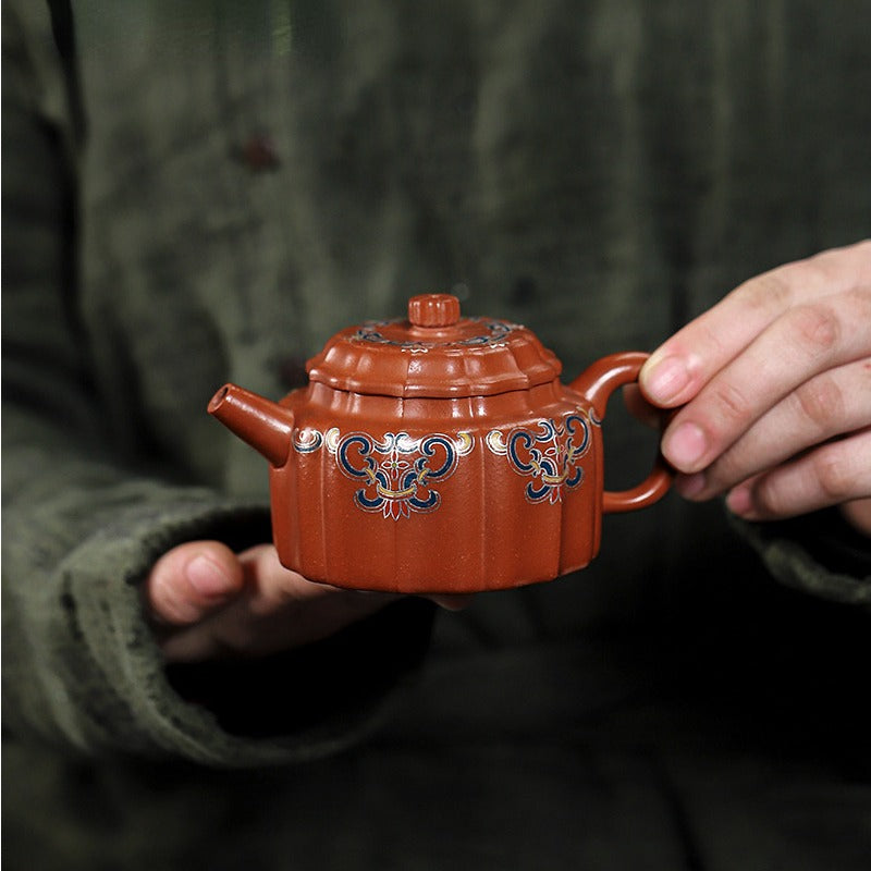 Full Handmade Yixing Zisha Teapot [Wucai De Zhong] (Xiao Meiyao Zhu Ni - 120ml)
