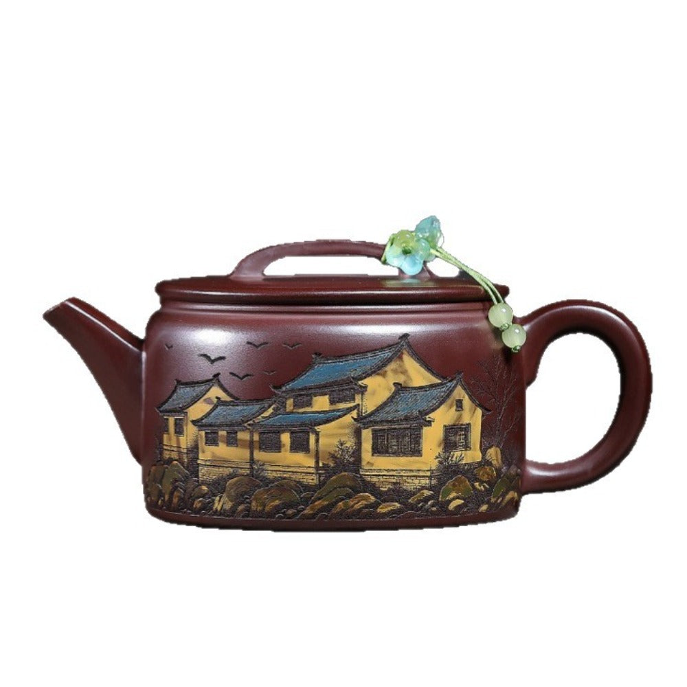 Yixing Zisha Teapot [Jiangnan Hanwa] (Shi Hong - 300ml)