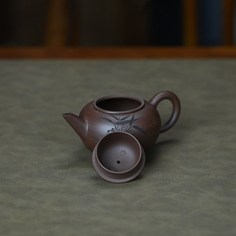 Yixing Zisha Teapot [Bamboo Breeze Shui Ping] (Zi Ni - 150ml)