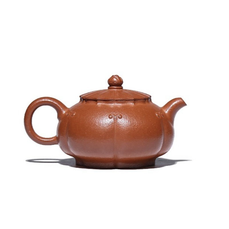 全手工宜兴紫砂茶壶 [锦绣西施] (朱砂朱泥 - 150ml)