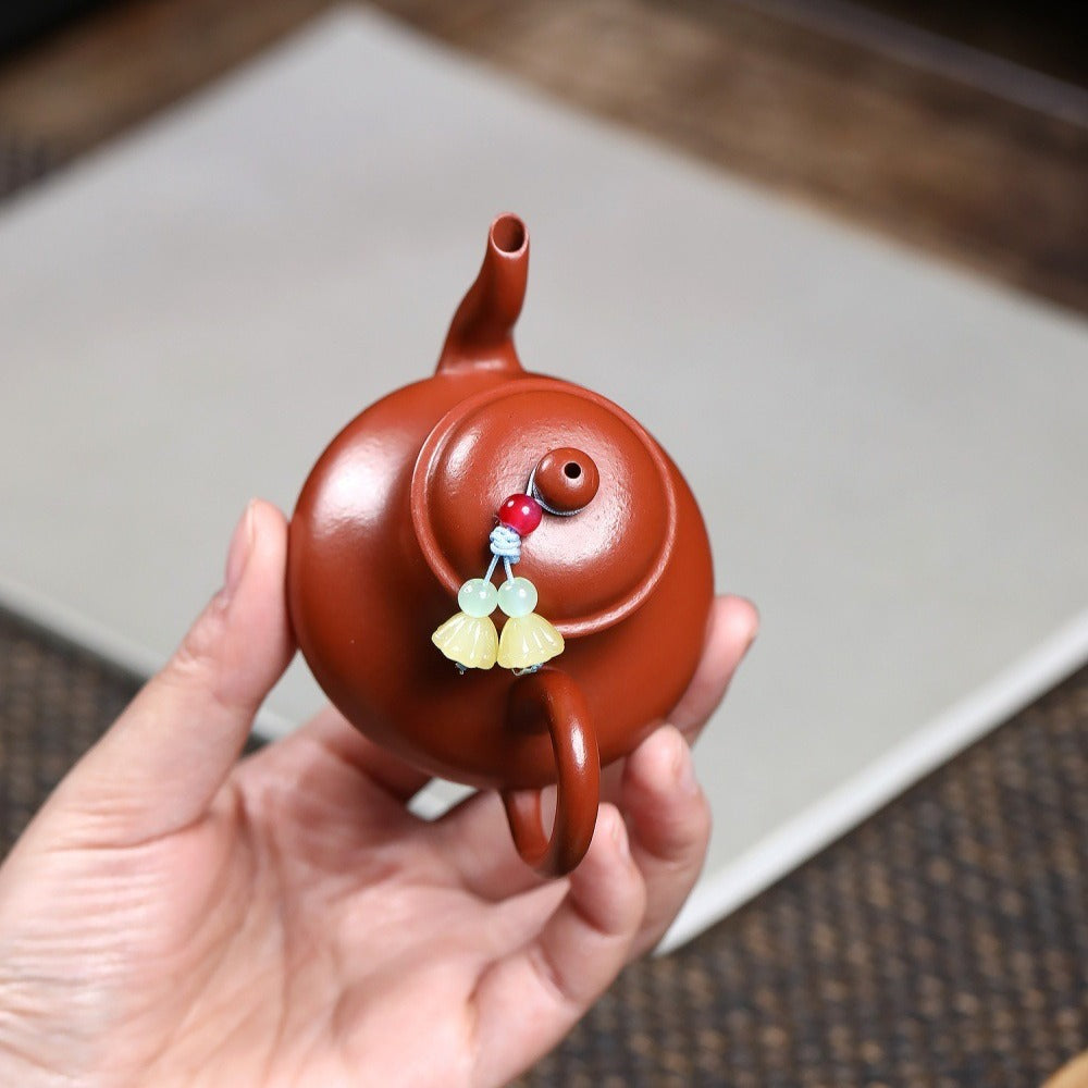Yixing Zisha Teapot [Mini Si Ting] (Wrinkled Skin Zhu Ni - 100ml)