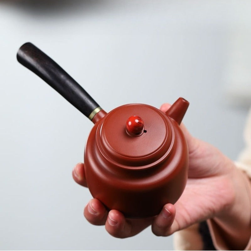 宜兴紫砂茶壶【唐羽德钟】（紫朱泥/大红袍 - 200ml）