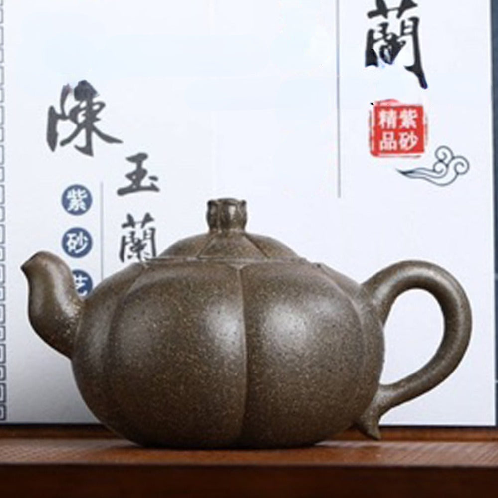 Full Handmade Yixing Zisha Teapot [Shengshi Lianhua Pot 盛世莲花壶] (Qing Duan Ni - 320ml)