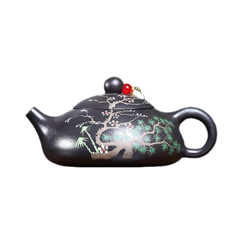 Yixing Zisha Teapot [Song Feng Shui Yue] (Hei Jinsha - 230ml)